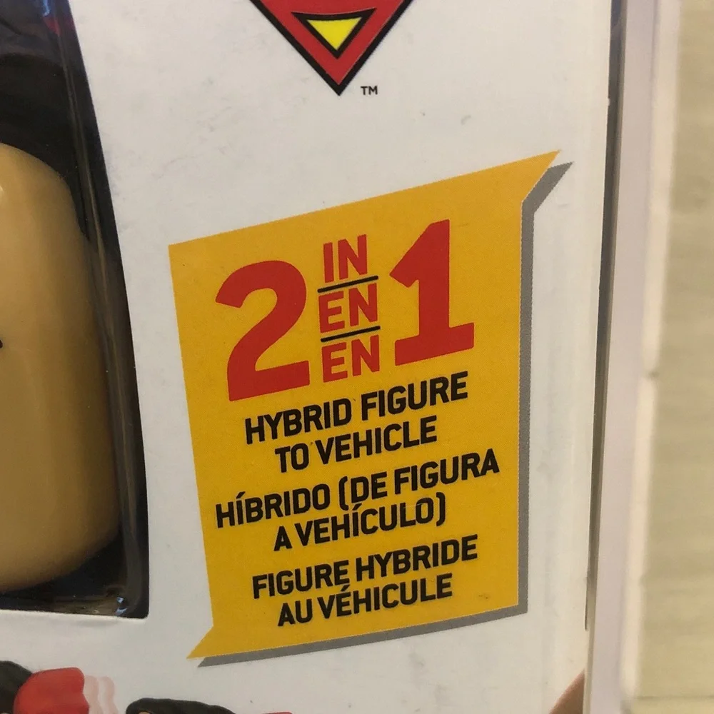 DC Superman Lock N’Roll Pals (Hybrid Figure To Vehicle Toy) NIB Please Read